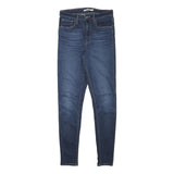 LEVI'S Womens Slim Blue Denim Skinny Jeans Cotton Blend Zip W27 L29 Fashion