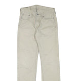 LEVI'S Mens Regular Beige Cotton Blend Trousers W28 L31 Zip Pockets Classic