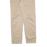 CARHARTT Mens Regular Beige Cotton Blend Zip Trousers W38 L32 Workwear Durable