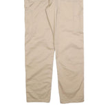 CARHARTT Mens Regular Beige Cotton Blend Zip Trousers W38 L32 Workwear Durable