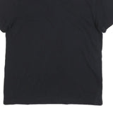 DKNY Mens Black Cotton Blend Polo Shirt M Short Sleeve Classic Fit Embroidered