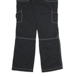 ESPRIT SPORTS Womens Black Relaxed Straight Trousers W34 L34 Zip Polyester