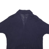 LAUREN RALPH LAUREN Womens Navy Blue Patterned Cardigan Crew Neck Basic Knit XL