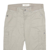 SONOMA Womens Beige Cargo Cotton Blend Shorts L W32 Casual Utility Pocketed