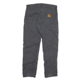 CARHARTT Mens Cotton Blend Grey Regular Straight Trousers W34 L32 Workwear