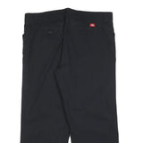 DICKIES Womens Cotton Blend Black Relaxed Straight Trousers W38 L28 Workwear Zip