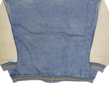 CANADIAN OUTDOORS Mens Blue & Cream Button Cotton Jacket XL Cotton Plain Casual