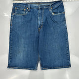 Levis Denim Shorts - 34W 11L Blue Cotton