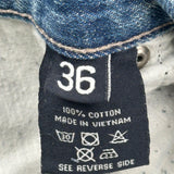 Skull Crown Embroidery Unbranded Graphic Jeans - 37W 31L Light Wash Cotton