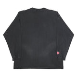 NIKE Mens Black 2XL Long Sleeve Crew Neck Huskers Graphic Vintage Cotton T-Shirt