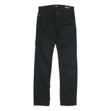VANS Mens Cotton Blend Black Slim Slim Fit Trousers W26 L26 Zip Closure