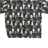 BATIK BAY Mens Black Hawaiian Shirt 2XL Cotton Blend Summer Casual