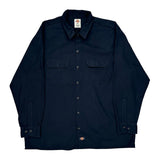 Dickies Shirt - XL Navy Polyester Blend