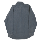 CANYON GUIDE OUTFITTERS Mens Blue Plain Shirt M Cotton Blend Long Sleeve Button