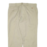 DICKIES Mens Regular Beige Cotton Blend Trousers W40 L31 Workwear Zip Closure