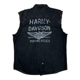 Motorcycles Harley Davidson Graphic Denim Gilet - 2XL Black Cotton