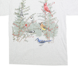 GILDAN Mens White Cotton Blend Graphic Polo Shirt M Short Sleeve Crew Neck