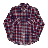 Dickies Checked Flannel Shirt - Large Blue Cotton