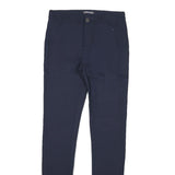 TOMMY HILFIGER Womens Polyester Blend Navy Slim Skinny Trousers W26 L30 Stylish