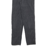 SEATTLE BLUES Womens Regular Fit Black Cotton Blend Trousers W26 L32 Casual