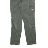 ENGELBERT STRAUSS Boys Cotton Blend Slim Cargo Trousers Green W25 L28 Practical