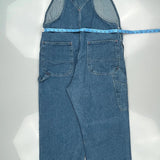 Dickies Baggy Overalls - 34W 32L Blue Denim