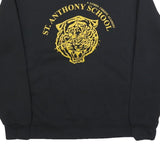 RUSSELL ATHLETIC Mens Black St Anthony School Crew Neck M Cotton Sweatshirt