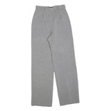 FINAL STAGE Womens Grey Regular Fit Straight Trousers W24 L30 Smart Casual