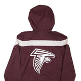 ADIDAS Mens Maroon & White Falcons Windbreaker Jacket M Polyester Blend Zip