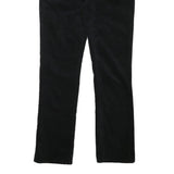 LAUREN RALPH LAUREN Womens Cotton Blend Black Regular Straight Trousers W32 L30
