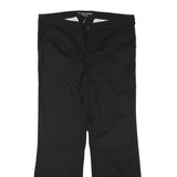 DICKIES Womens Black Regular Fit Straight Leg Trousers W36 L31 Zip Cotton Blend