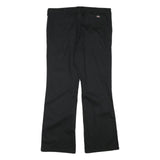 DICKIES Womens Black Regular Fit Straight Leg Trousers W36 L31 Zip Cotton Blend