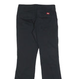 DICKIES Womens Cotton Blend Black Slim Trousers W30 L30 Casual Zip Closure