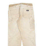 CARHARTT Mens Relaxed Beige Cotton Blend Trousers W34 L32 Workwear Utility