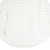 RALPH LAUREN Mens White & Blue Stripe Shirt XL Button Down Collar Cotton