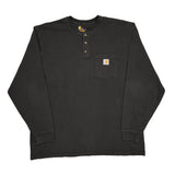 Carhartt Long Sleeve T-Shirt - XL Black Cotton