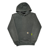 Loose Fit Carhartt Hoodie - Small Gray Cotton Blend