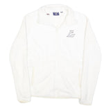 CHAMPION Womens White Zip Jacket M Polyester Plain Casual Comfort Soft Fleece