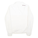 CHAMPION Womens White Zip Jacket M Polyester Plain Casual Comfort Soft Fleece