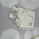 Levis Denim Shorts - 32W UK 12 White Cotton