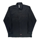 Dickies Shirt - Medium Black Polyester Blend