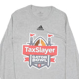 ADIDAS Mens Grey TaxSlayer Gator Bowl Graphic Long Sleeve Crew Neck T-Shirt M