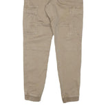 CLOCKHOUSE Mens Slim Beige Cargo Drawstring Trousers W30 L29 Cotton Blend