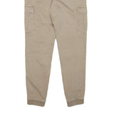 CLOCKHOUSE Mens Slim Beige Cargo Drawstring Trousers W30 L29 Cotton Blend