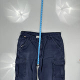 Carhartt Cargo Trousers - 40W 32L Blue Cotton