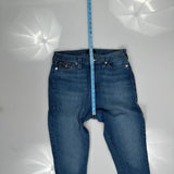 True Religion Cropped Jeans - 32W UK 12 Blue Cotton