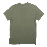 ADIDAS Womens Green T-Shirt UK 4 Short Sleeve Crew Neck Cotton Blend Logo Print