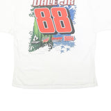 Mens White Dale Jr 88 NASCAR Graphic T-Shirt XL Short Sleeve Crew Neck Racing