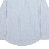 TOMMY JEANS Mens Blue & White Striped Shirt XL Classic Fit Button Down Collar