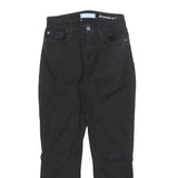 7 FOR ALL MANKIND Womens Black Slim Skinny Cotton Blend Trousers W24 L26 Zip